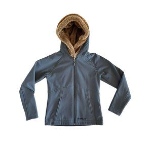 Marmot Davos Softshell Jacket Faux Fur Hood Small Gray